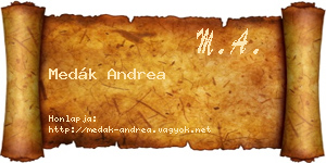 Medák Andrea névjegykártya